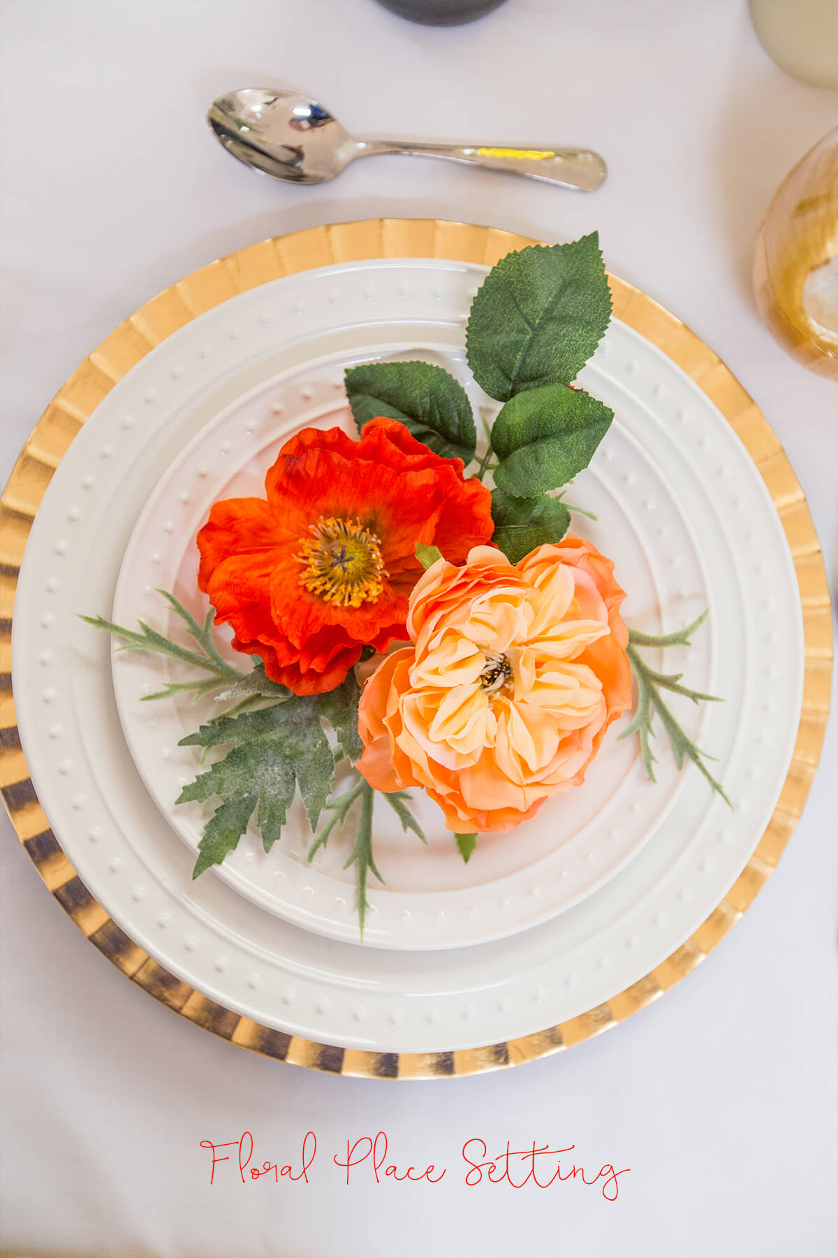 Floral Place Setting for Weeknight Dinners