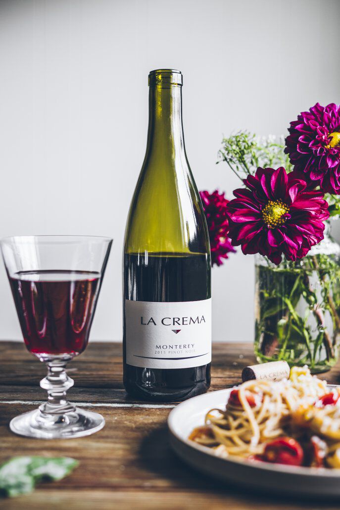 La Crema Monterey Pinot Noir with pasta