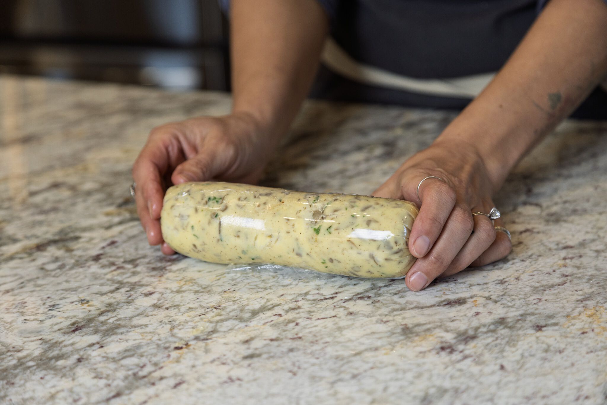 Steak butter rolled up