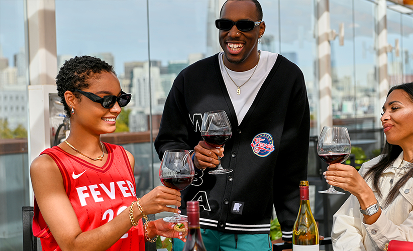 La Crema wine party before WNBA game