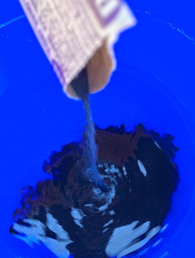 Putting dye into water