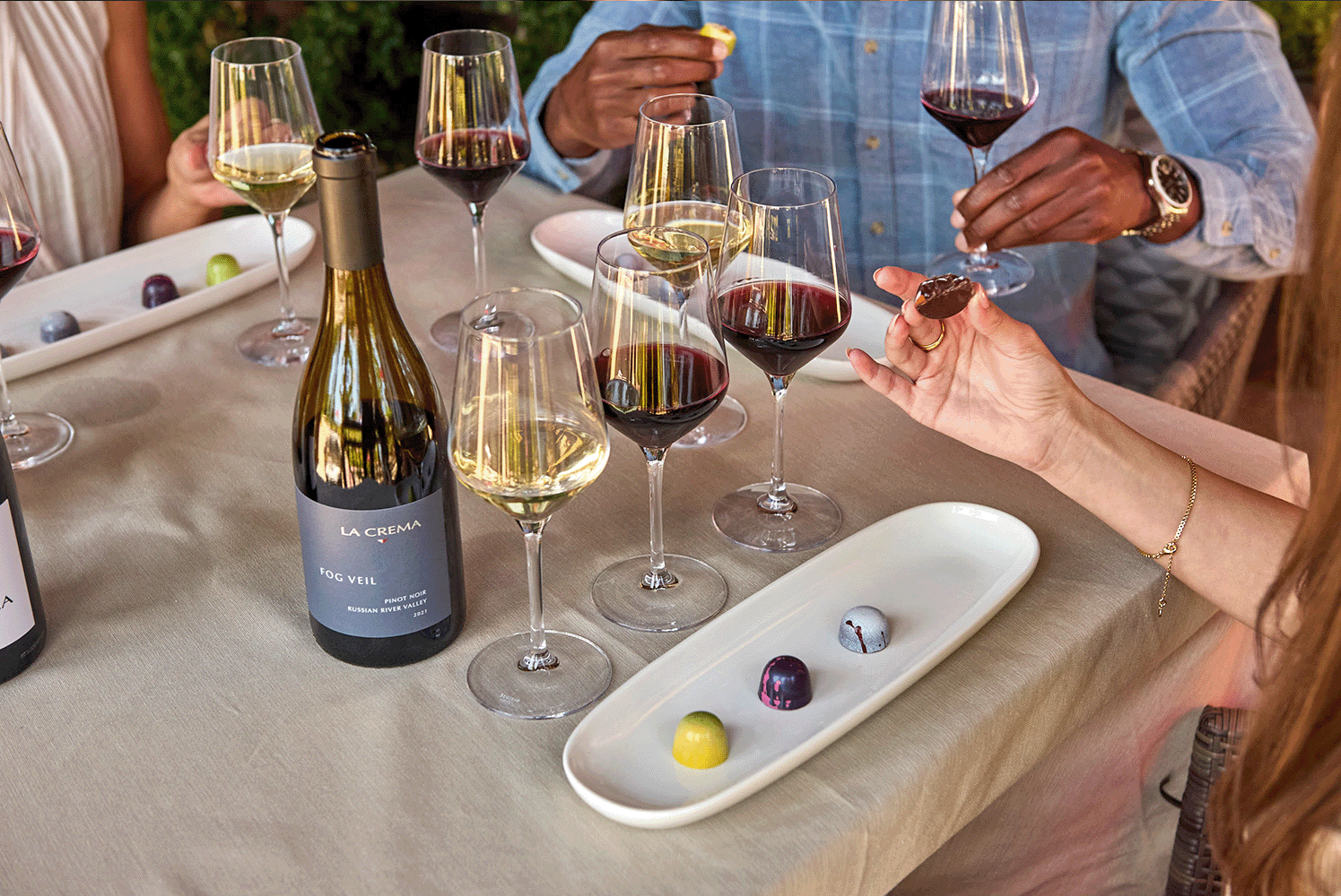 La Crema wine and chocolate pairing for Valentines Day