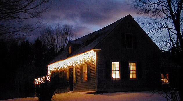 House with christmas lights