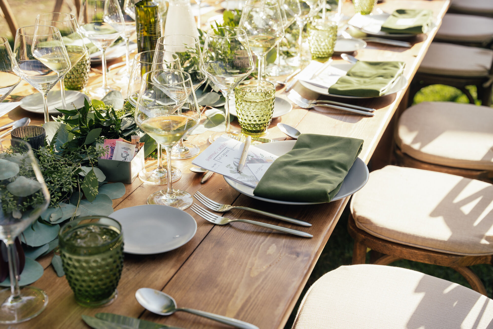 Place ware at a La Crema Dinner Event