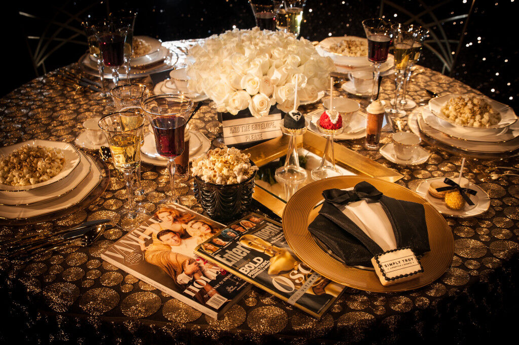 Tablescape for a movie award party