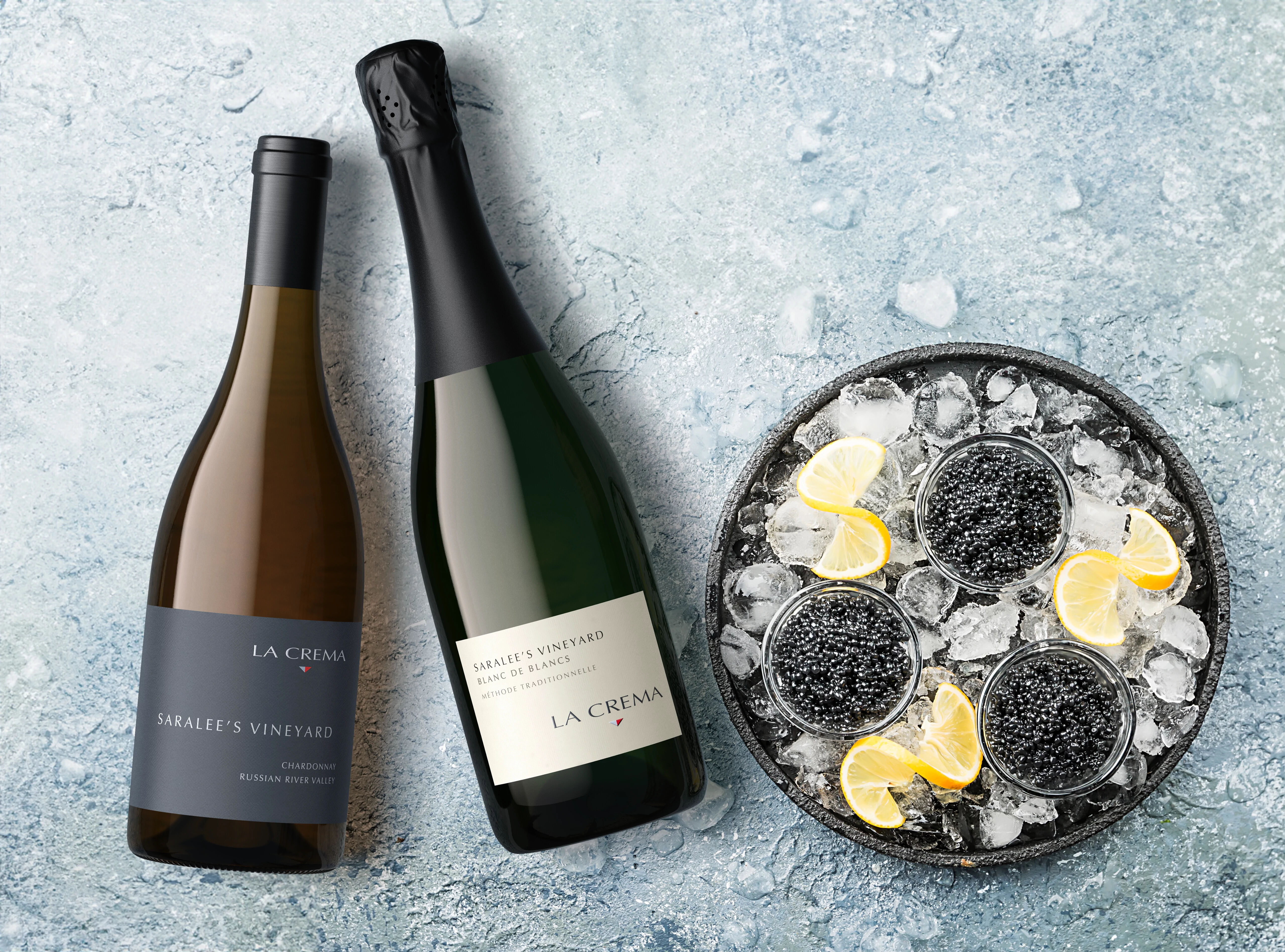 La Crema Blanc de Blancs and caviar