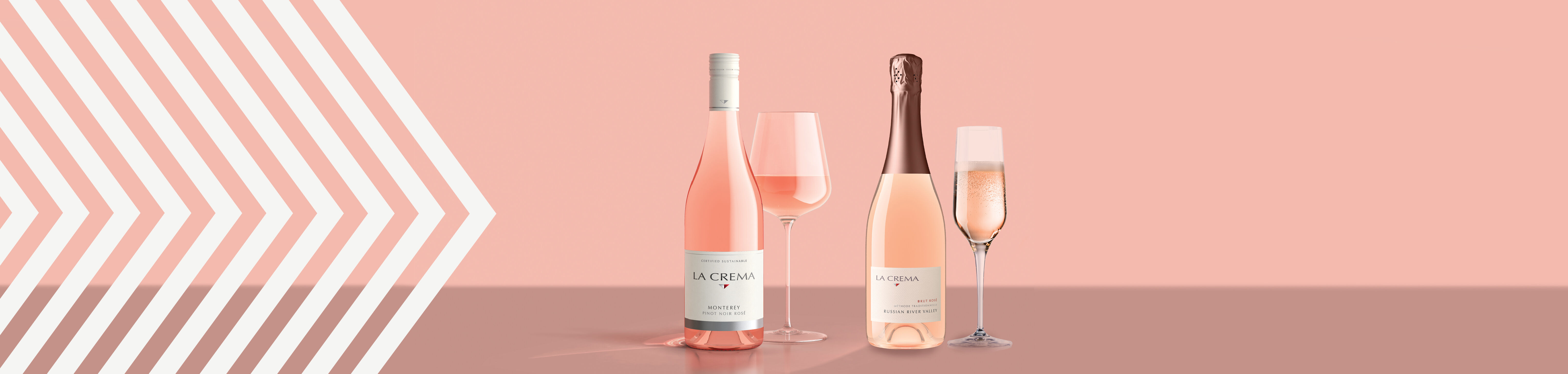 Pouring La Crema Rosé Wine