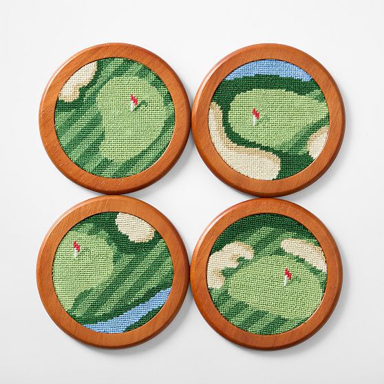 Needlepoint coasters