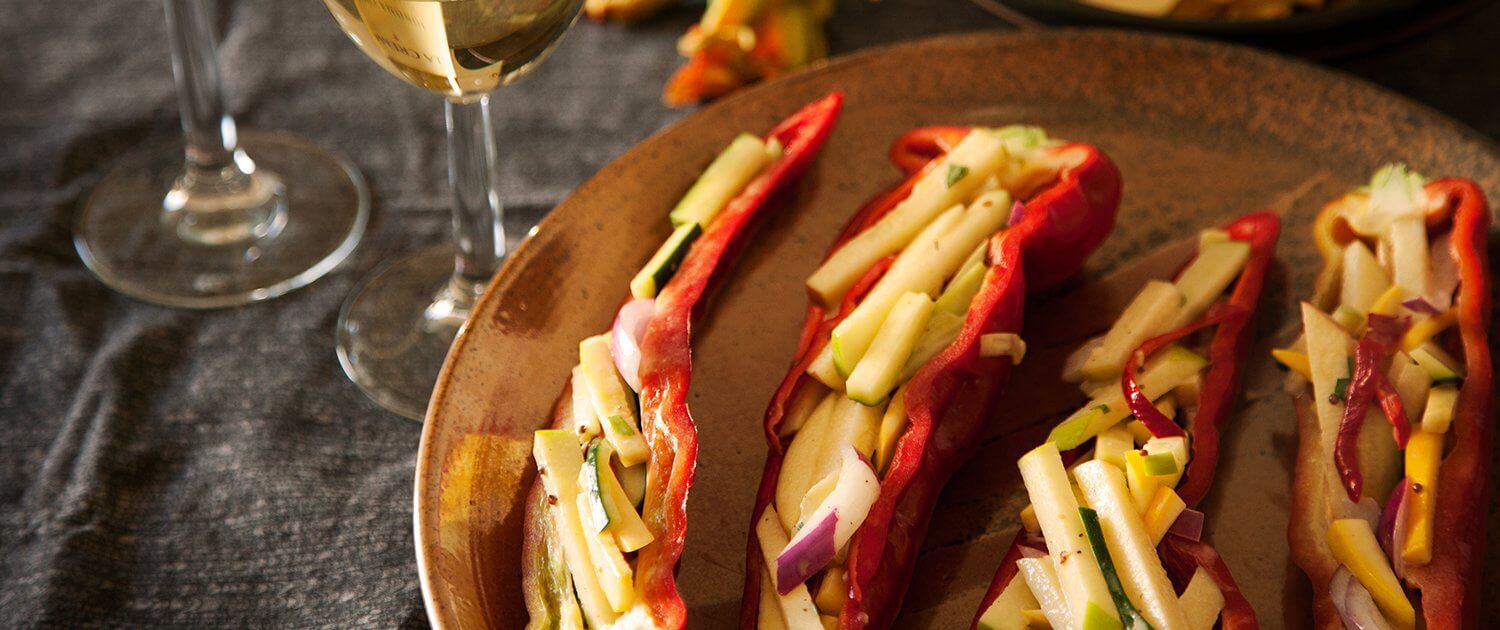 Summer squash apple slaw