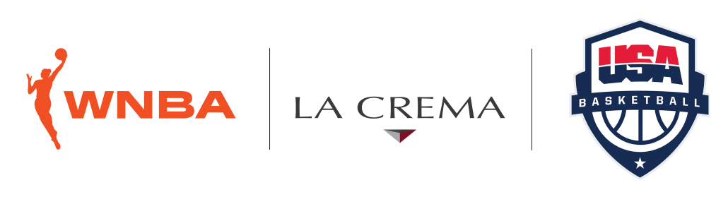 La Crema and WNBA and USAB logos