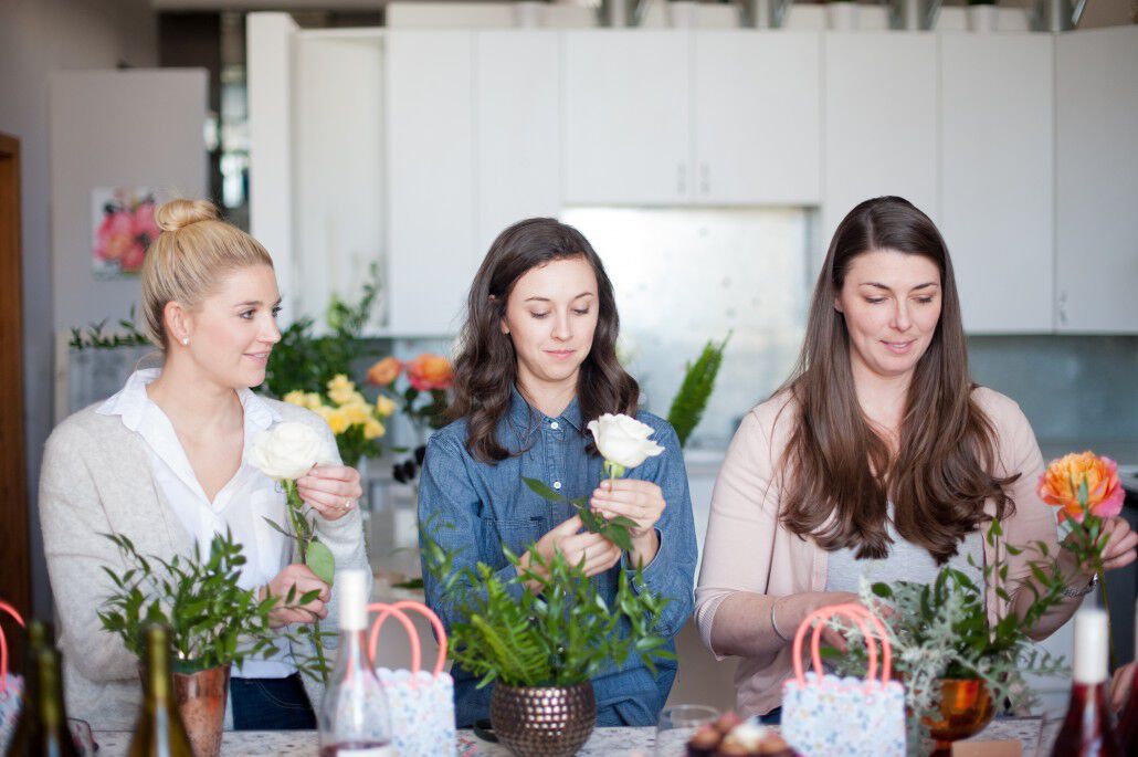 Flower arranging party
