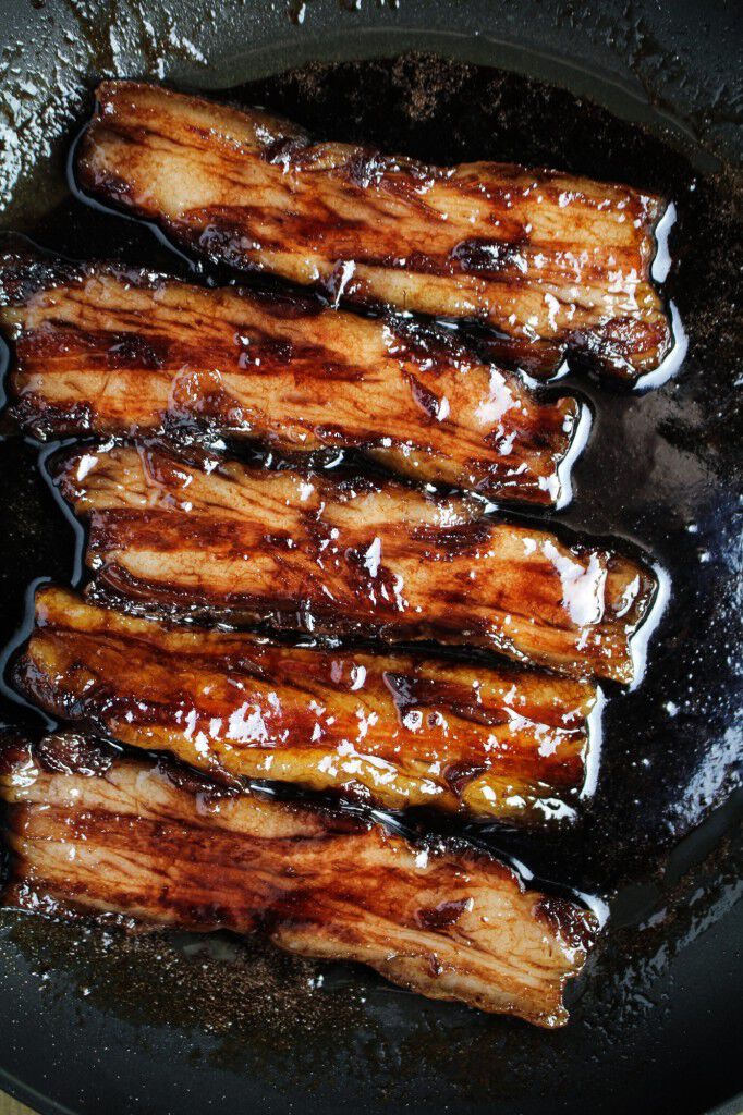Cooking pork belly