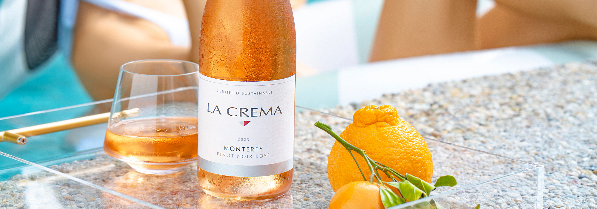 A bottle of La Crema Ros&eacute;