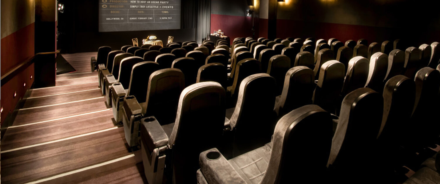 Inside of a movie theatre