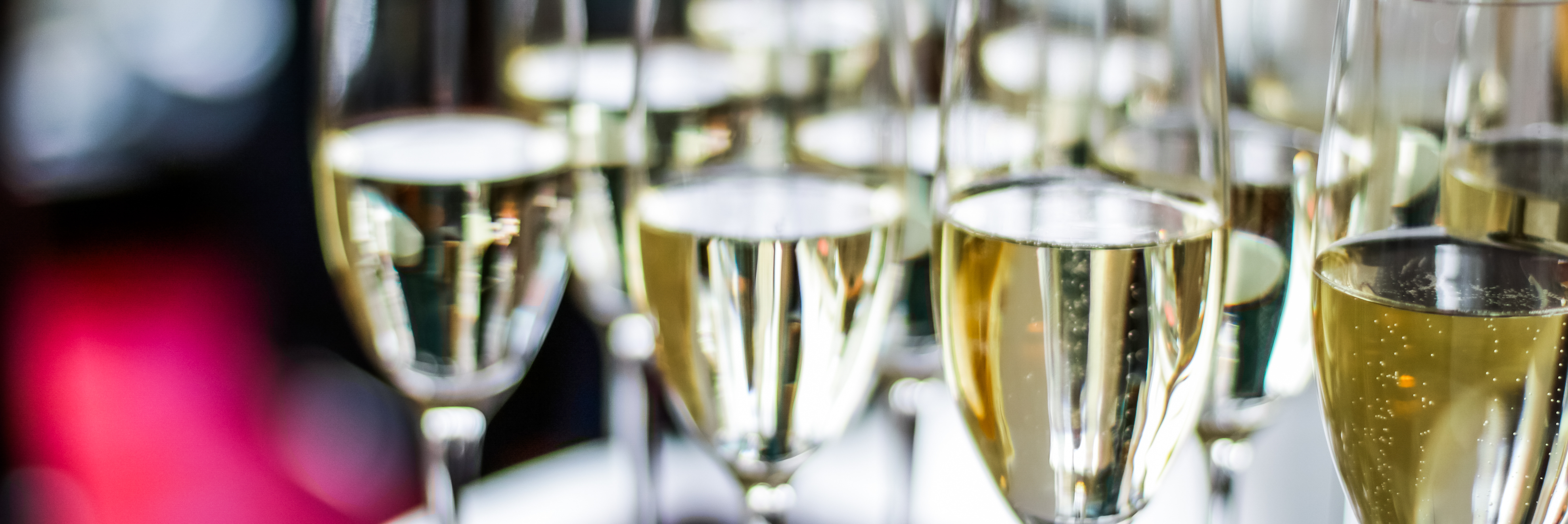 Glasses of sparkling wine