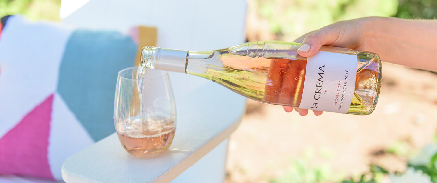 Pouring a glass a La Crema Ros&eacute;