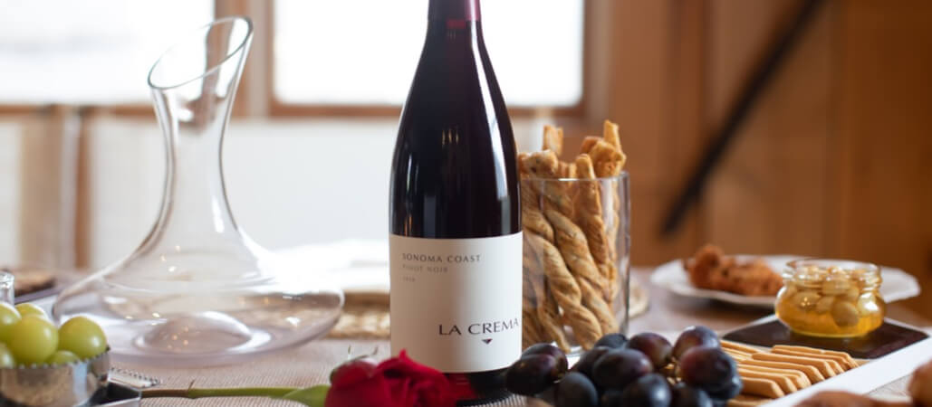 La Crema Pinot Noir with wine decanter