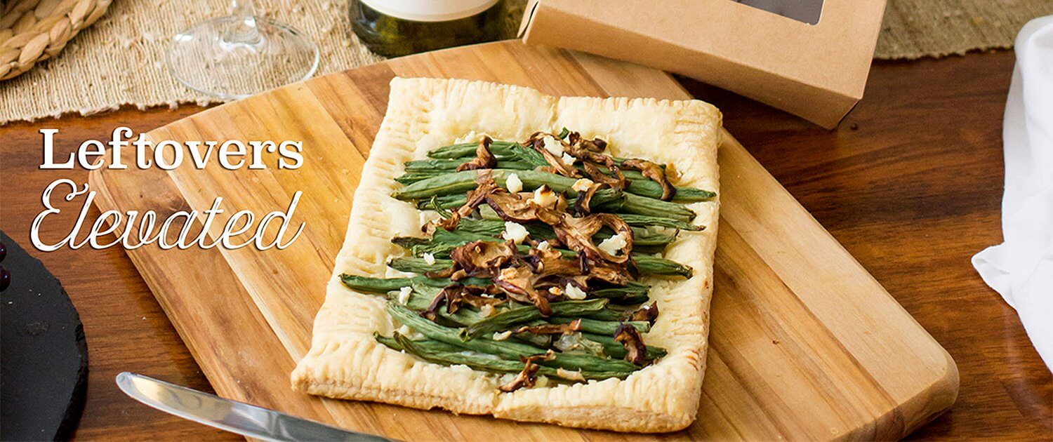 Thanksgiving Leftover Green Bean and Mushroom Tart