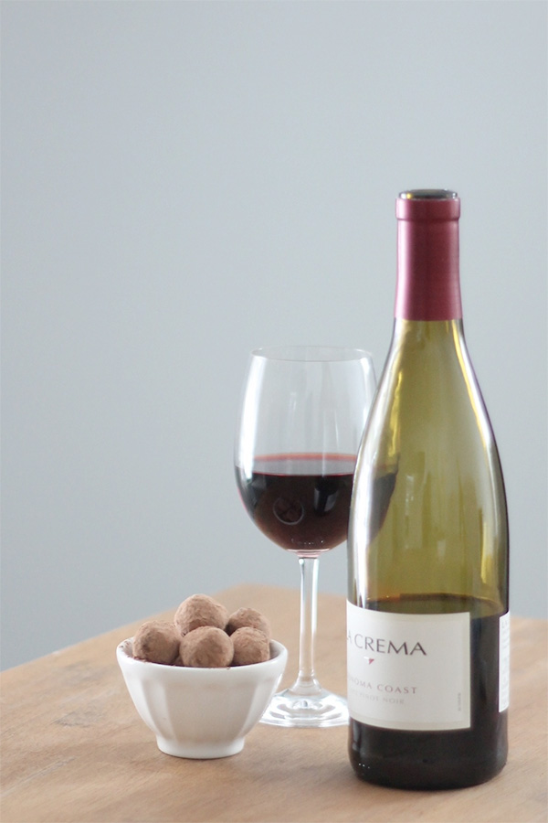 Pinot Noir chocolate truffles recipe.