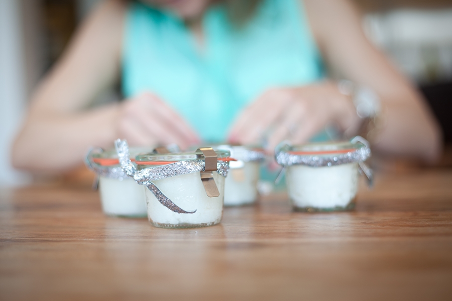 DIY Body Scrub packed in canning jars.