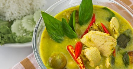 Thai Green Curry with Chicken and Eggplant hero image