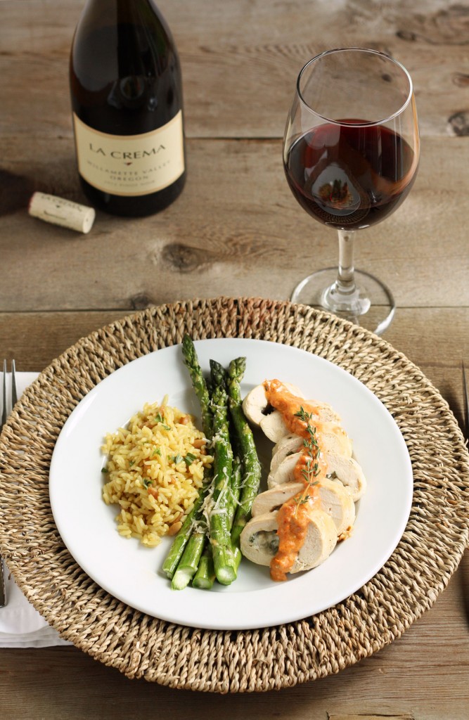 Herb & Cheese-Stuffed Chicken with Sun-Dried Tomato Cream Sauce