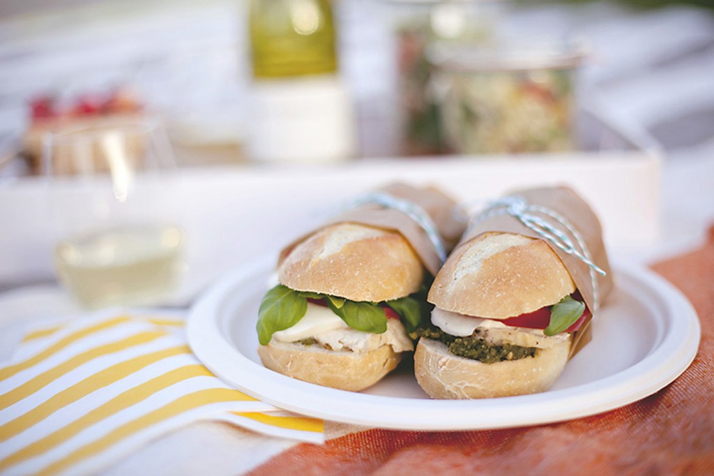 Caprese Chicken Baguettes Light, bright, clean flavors tucked inside a fresh baked baguette roll. This terrific combination of flavors and textures is simply amazing.