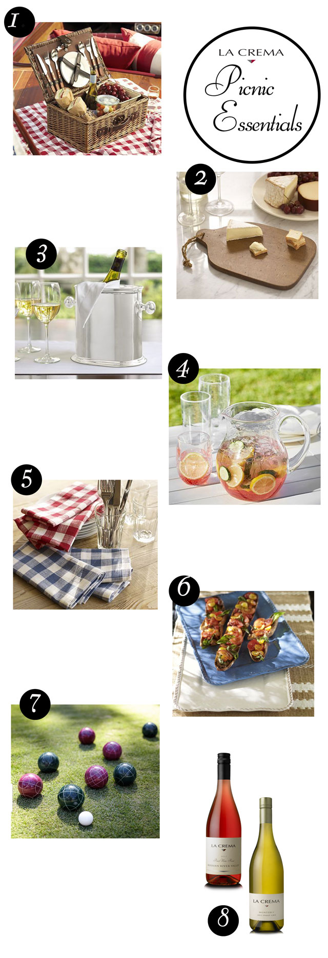 Summertime is the perfect reason to have a lazy picnic full of sunshine, good food, great friends and of course delicious wine. Here are my picks from Pottery Barn that will help you create the perfect picnic.