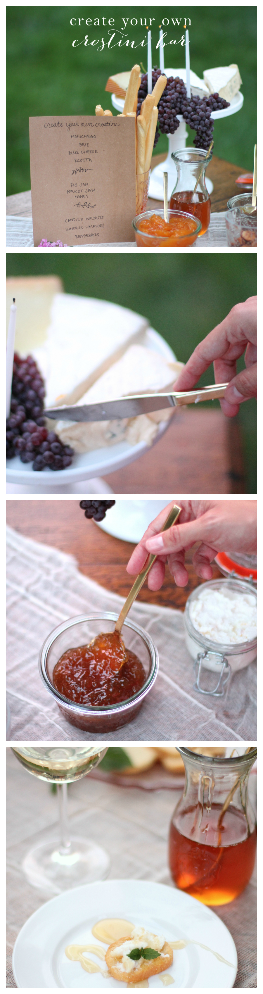 Create your own crostini bar for showers, celebrations & impromptu gatherings