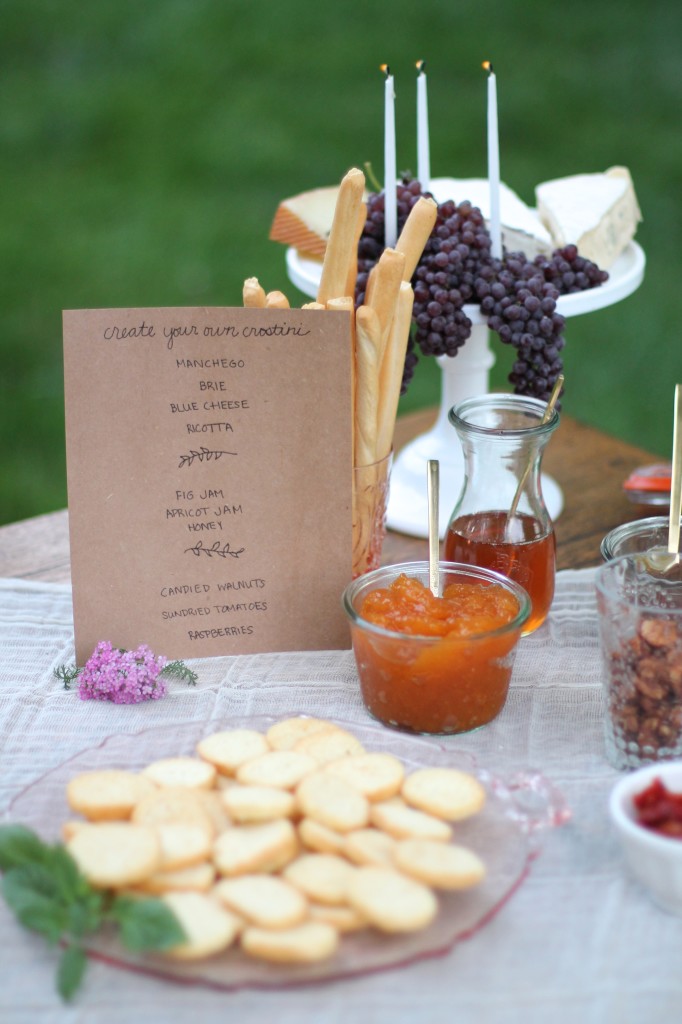 Create your own crostini bar for showers, celebrations & impromptu gatherings