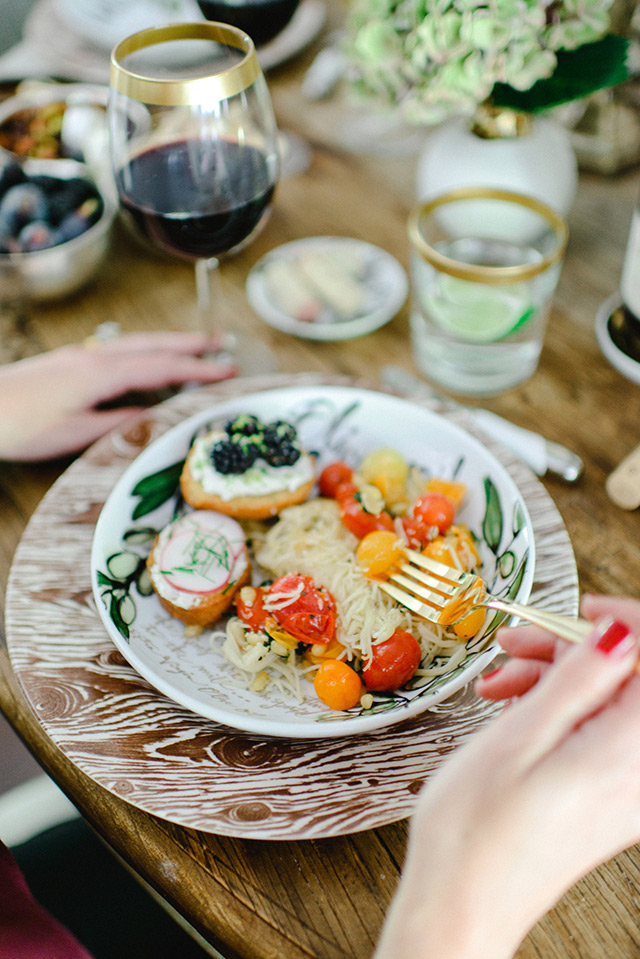 Giving guests seven delicious crostini options. Get the recipe on the La Crema blog.