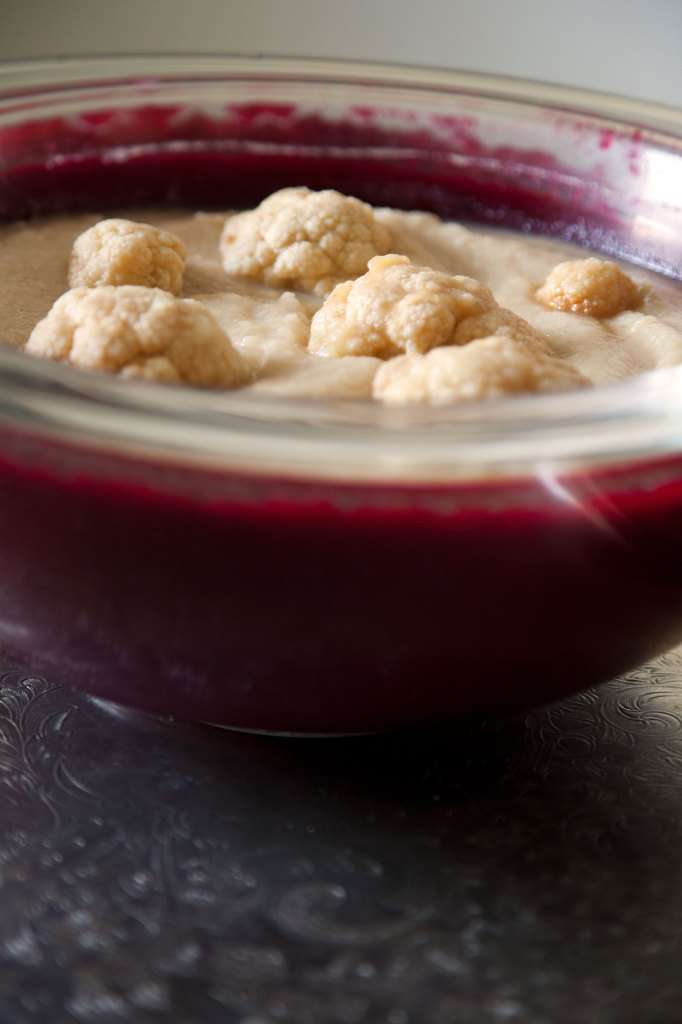 Tired of the same old Halloween dishes? Try serving up roasted cauliflower with zombie brains and vampire blood (beet and tomato soup).