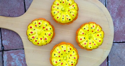 Painted Pumpkin "Pizza" DIY