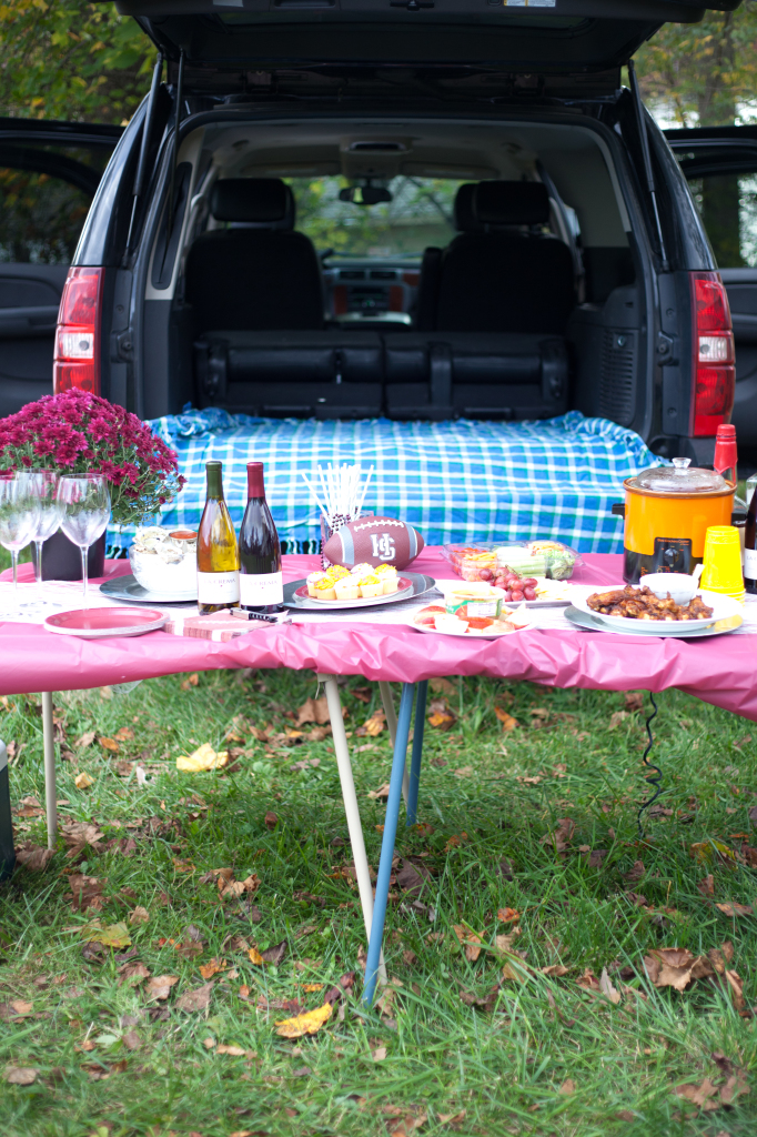 Tailgating spread with La Crema wine