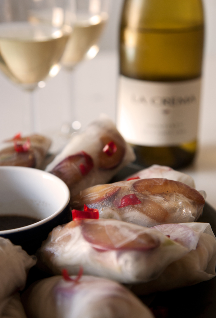 Pair Fall Harvest Spring Rolls with La Crema Monterey Pinot Gris
