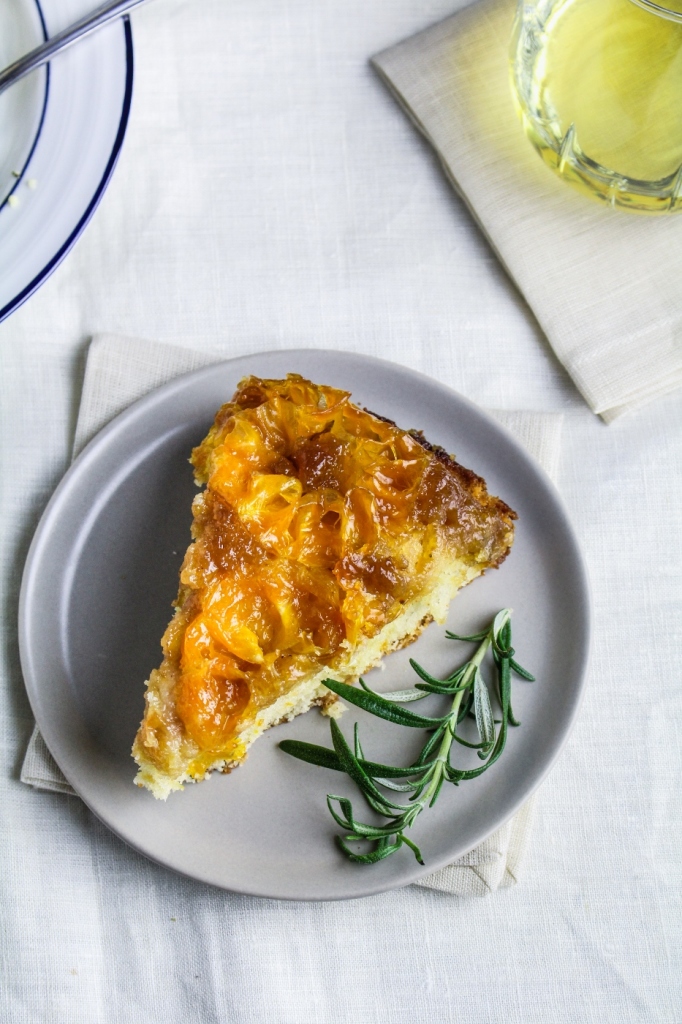 New Year's Day Brunch - Clementine and Rosemary Upside Down Cake #LaCremaStyle