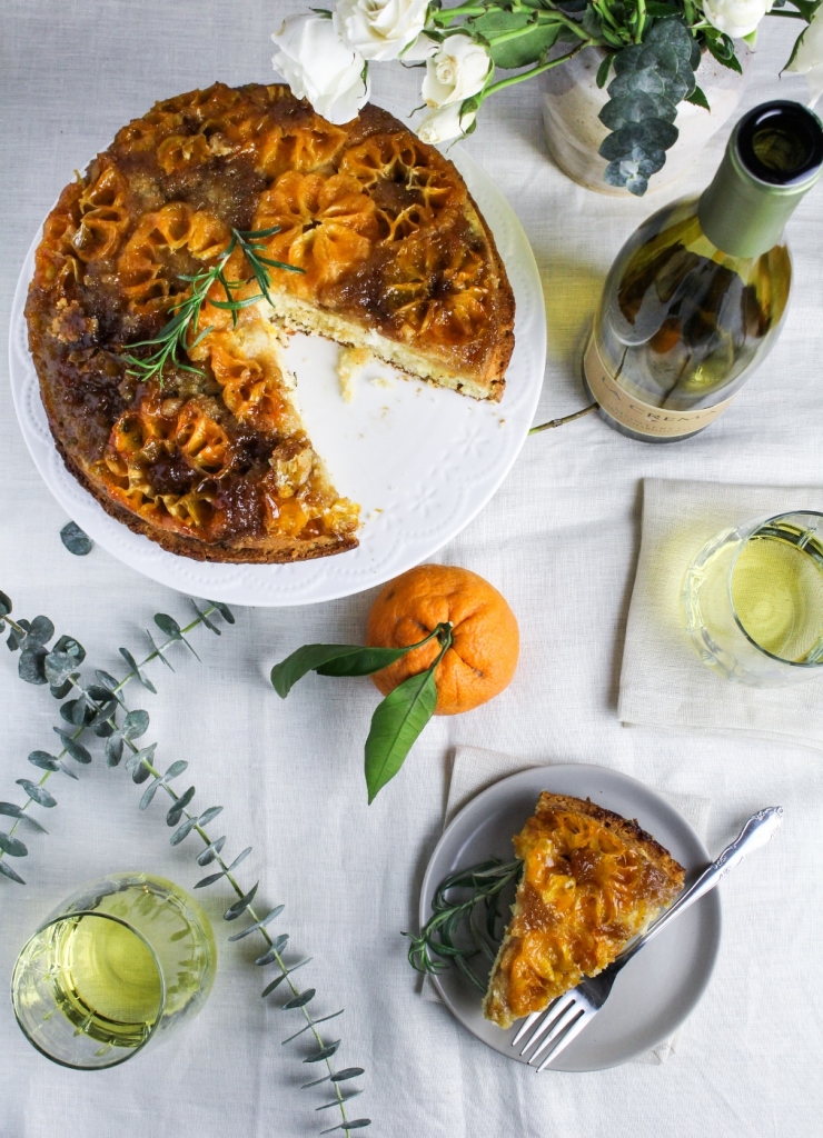 New Year's Day Brunch - Clementine and Rosemary Upside Down Cake #LaCremaStyle