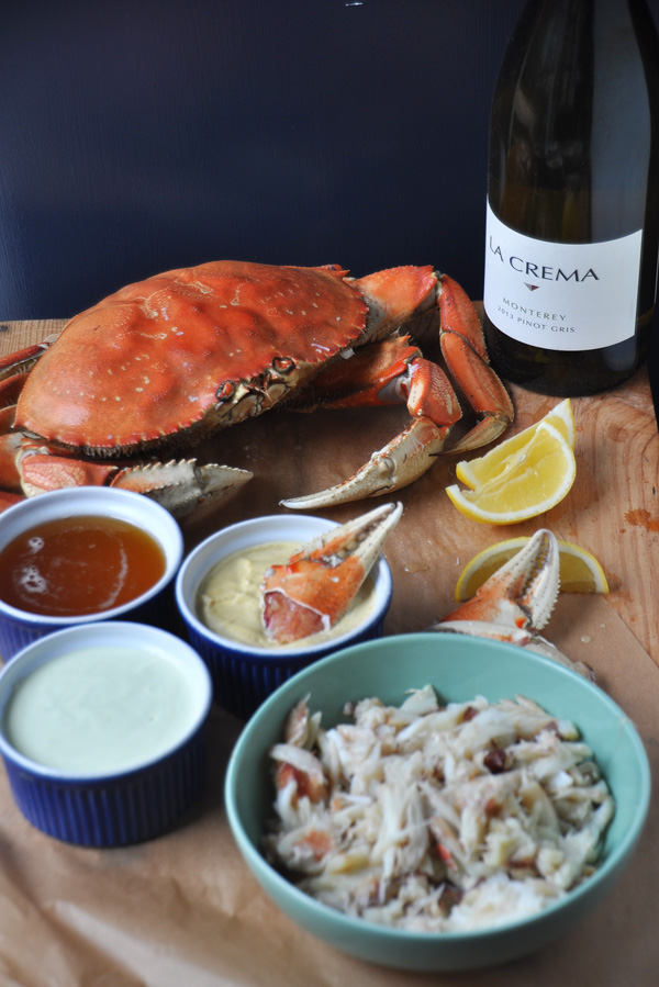 Dungeness Crab with Dipping Sauces