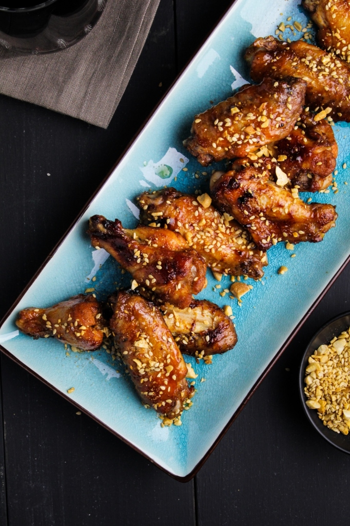 Korean Gochujang Wings #lacremastyle #FootballFood