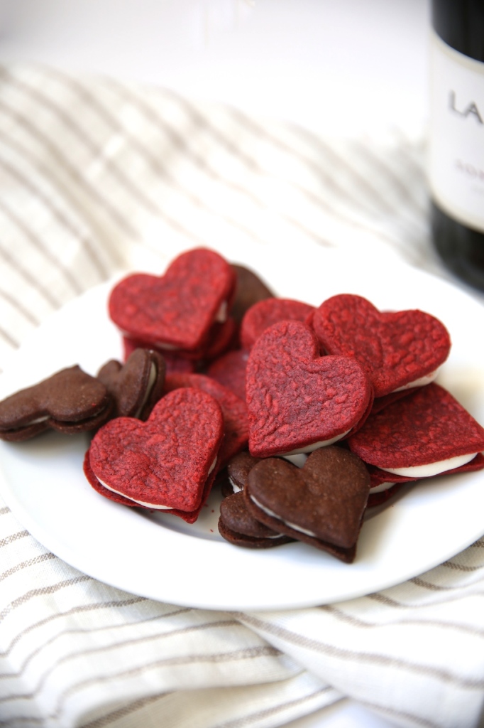 Unbelievably good red velvet sandwich cookies