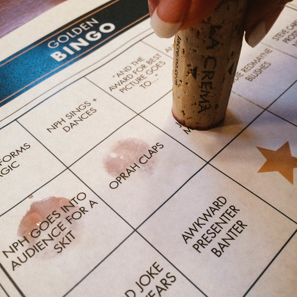 Using a cork to mark a bingo game