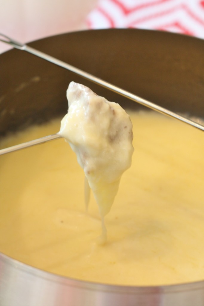 Delicious rich cheese fondue