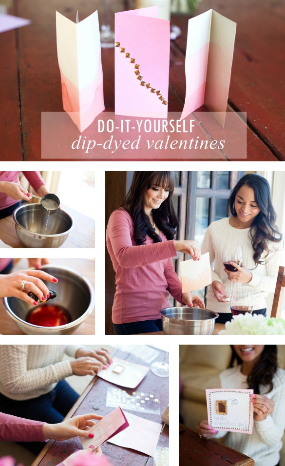 DIY: Dip-Dyed Valentines craft project