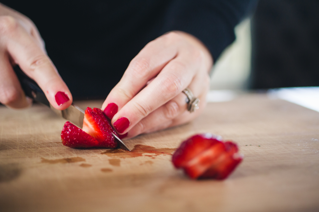 Fresh sliced straberries