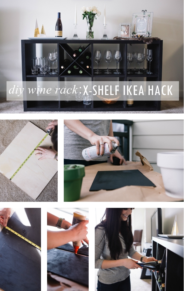 Diy Wine Rack An X Shelf Ikea Hack