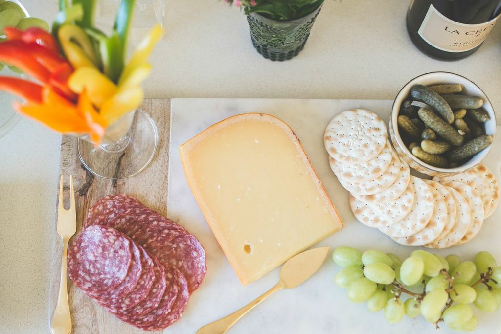 Cheese, crackers and accoutrements for a no-stress happy hour at home