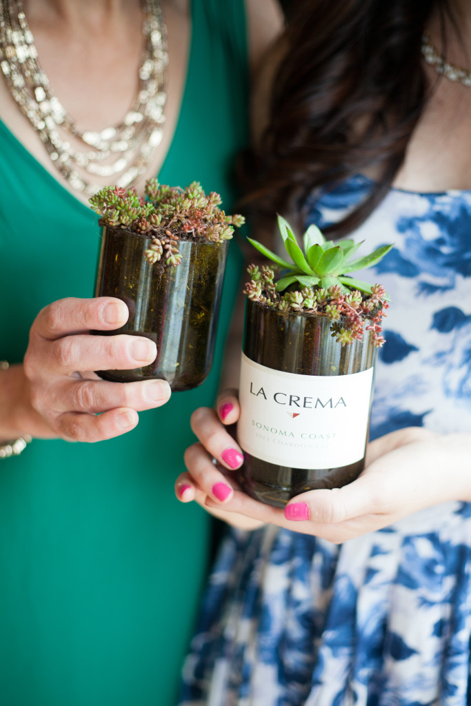 DIY Wine Bottle Succulent Planter