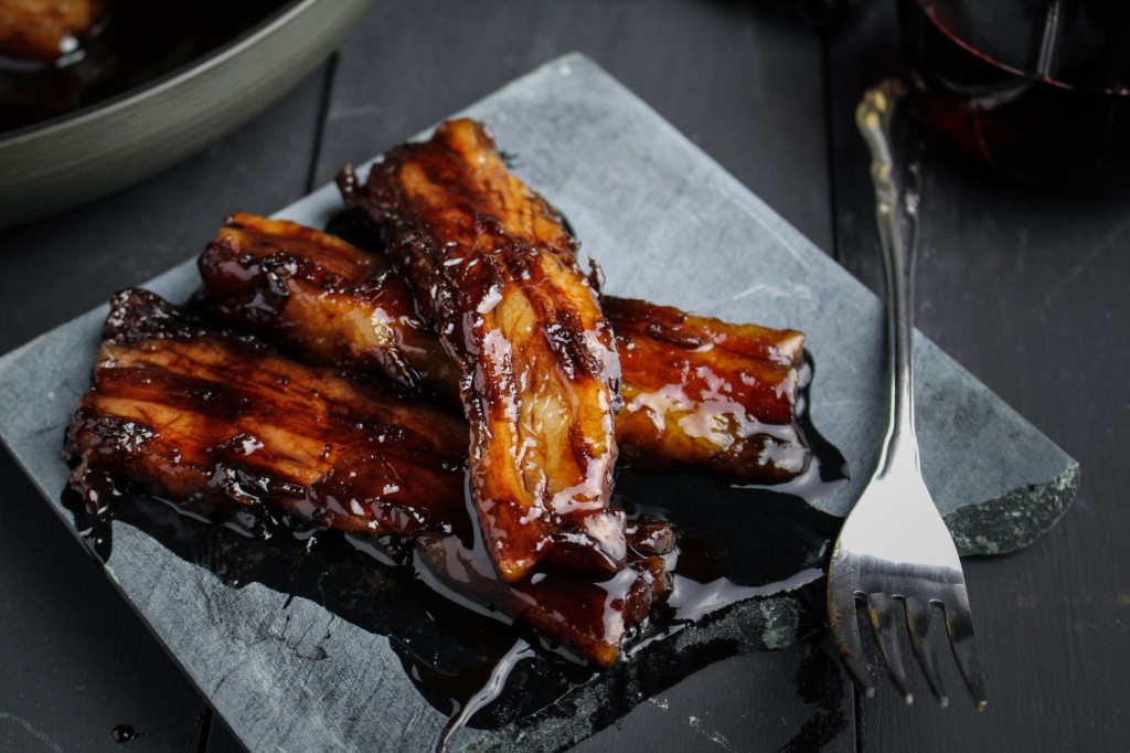 Red Wine Caramelized Pork Belly