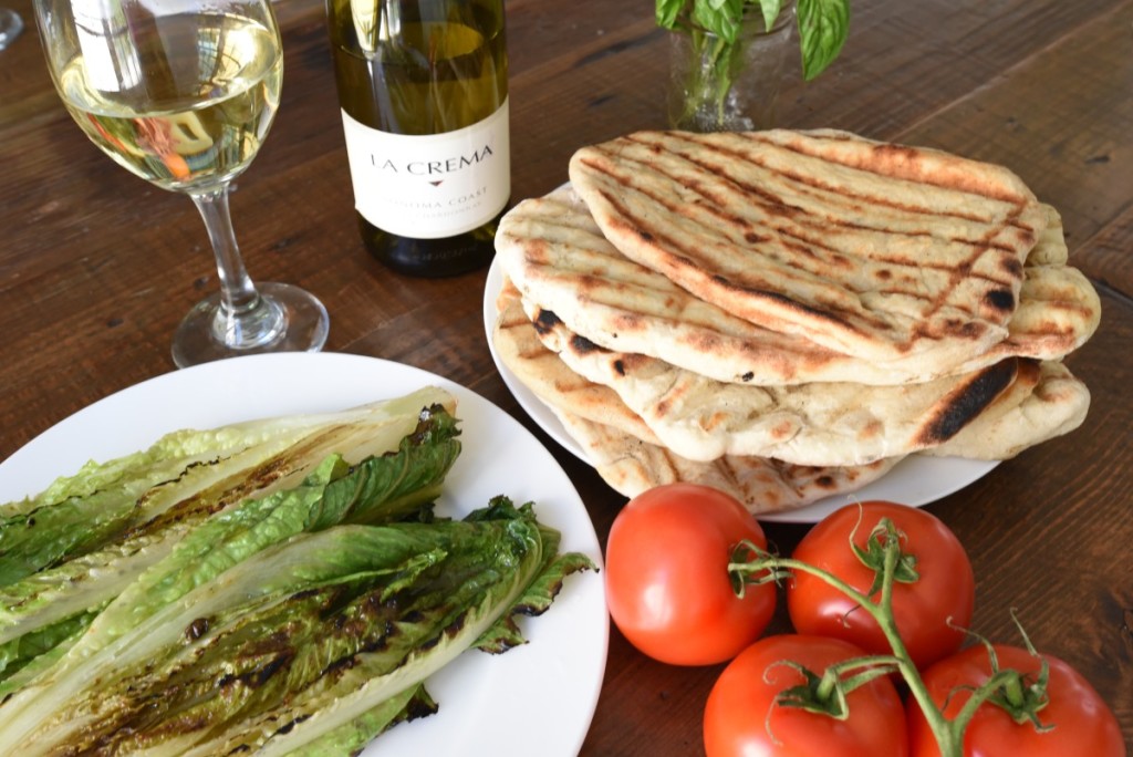 Pizza crust salad and tomatoes