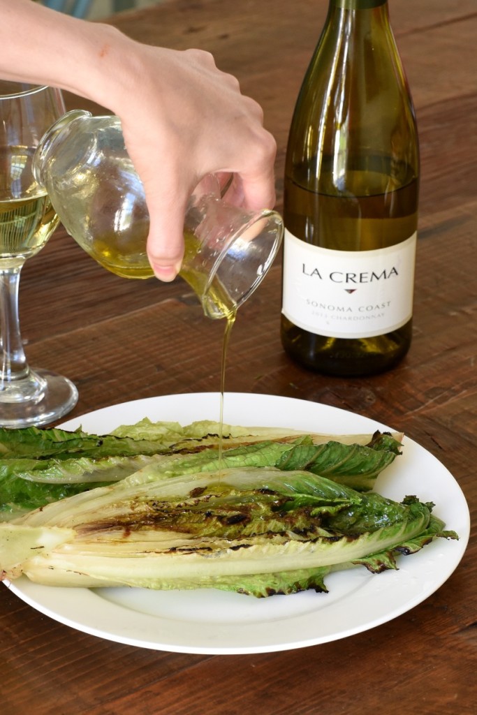 Grilled Romaine Salad with Extra Virgin Olive Oil